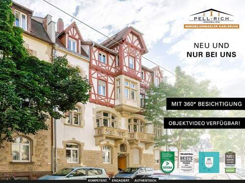 Neu&Nur bei Pell-Rich - Objekt 960 - ALTBAUCHARME - Denkmalgeschütztes Wohnungspaket mit 5 Einheiten in zentraler Lage von Karlsruhe