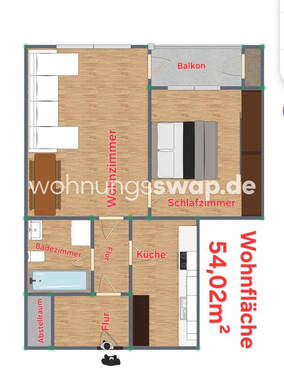Bild 4 - Etagenwohnung mit 54,00 m&sup2; in Hamburg zur Miete