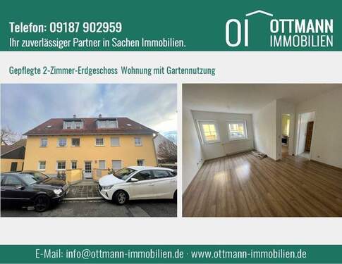 Eingangsbild - Gepflegte 2-Zimmer-Erdgeschosswohnung direkt in Laufamholz
