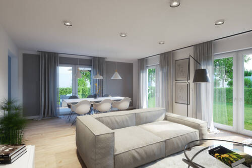 Wohnzimmer - 4 Zimmer Doppelhaushälfte in Werneuchen