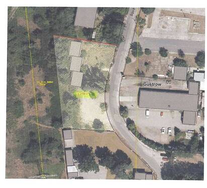 Teilungsskizze via Lufbild - Grundstück in Güstrow