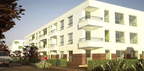 Visualisierung Haus 1 Ecke.jpg - 3 Zimmer Terrassenwohnung zum Kaufen in Petershagen/Eggersdorf