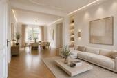 Visualisierung - Einzigartige Stilaltbau-Beletage mit zwei Balkonen