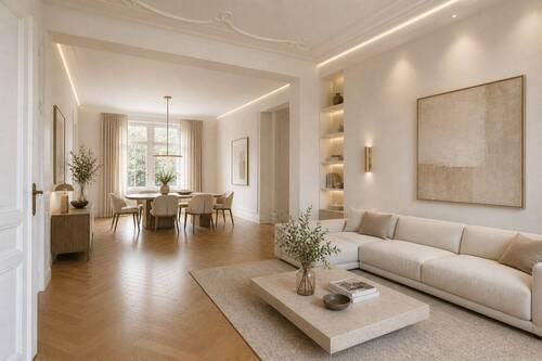 Visualisierung - Einzigartige Stilaltbau-Beletage mit zwei Balkonen