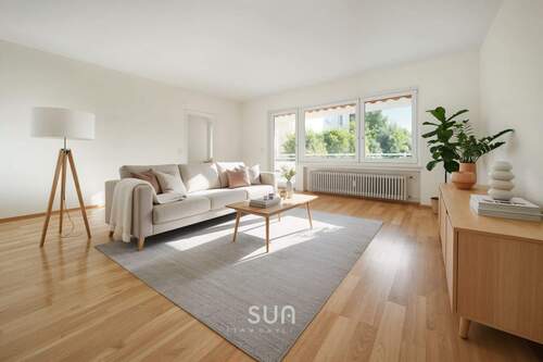 HELLES WOHNZIMMER ( VISUALISIERT) - 2 Zimmer Etagenwohnung zum Kaufen in Wiesbaden