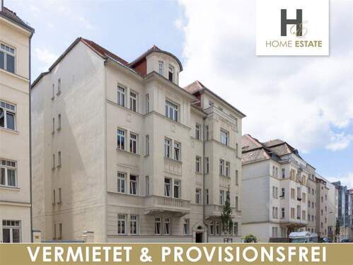 Straßenfassade - 3 Zimmer Etagenwohnung zum Kaufen in Leipzig