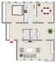 Wohnungsgrundriss - 