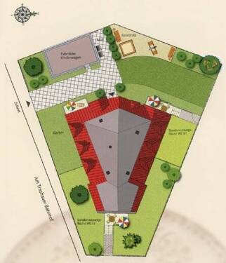 Freiflächen- und Lageplan - 3 Zimmer Etagenwohnung in Dresden
