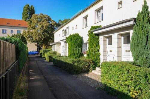 Blick in die Straße vor dem Haus - 4 Zimmer Reihenmittelhaus zum Kaufen in Dresden