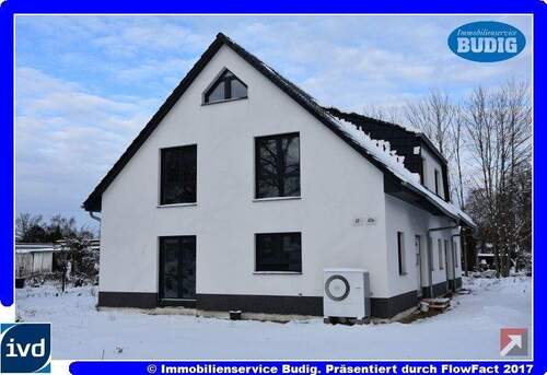 Gesamtansicht vom Doppelhaus - Moderne Doppelhaushälfte mit 5 Zimmern - bezugsfertig und provisionsfrei