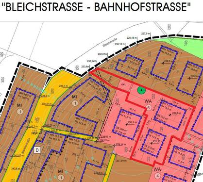 Ausschnitt Bebauungsplan - 