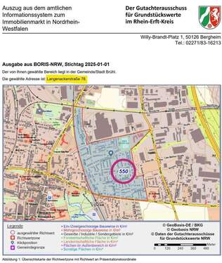 Bodenrichtwert - 4 Zimmer Einfamilienhaus zum Kaufen in Brühl