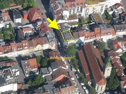 Luftaufnahme - Citylage * Gut vermietet * Tolle Aussicht auf die Türme - 4,5 Zi.-Wohnung mitten in Ravensburg !