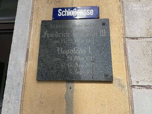 Erinnerungstafel Napoleon an Haus - Denkmalgeschütztes barockes MFH - geschichtsträchtig und mit Sanierungsprojekt