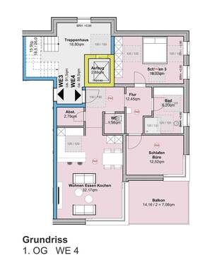 2 Genehmigungsplanung_1.OG WE 4, gr..jpg - 3 Zimmer Etagenwohnung zum Kaufen in Winterberg