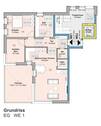 2 Genehmigungsplanung_EG WE 1, gr..jpg - Etagenwohnung mit 91,50 m&sup2; in Winterberg zum Kaufen