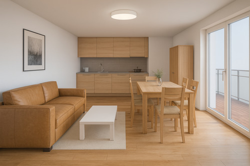 Geräumiges, modernes Wohnzimmer mit Küche.png - 