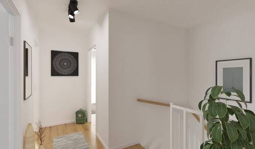 Visualisierung des Flurs im Obergeschoss des Einfa - 