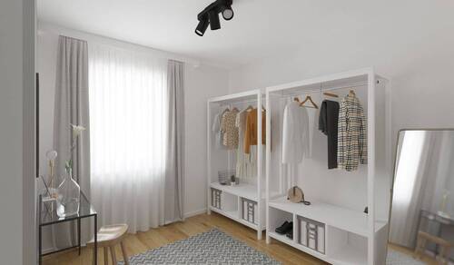 Visualisierung der Ankleide im Einfamilienhaus - 