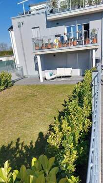 Terrasse und Garten - Noch frei - Barrierefreie 3-Zimmer-Erdgeschosswohnung mit Garten und Tiefgaragenstellplatz