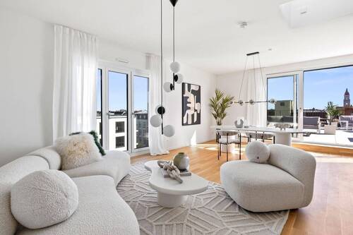 Neubau Penthouse Friedenau Schöneberg - Neubau Penthouse mit XXL Terrasse und Blick über Schöneberg