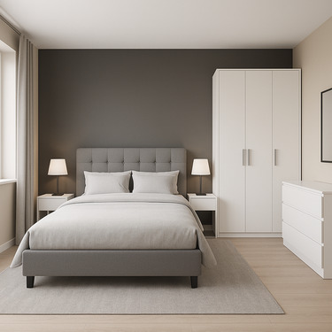 Schlafzimmer - 3 Zimmer Etagenwohnung zum Kaufen in Frankfurt am Main