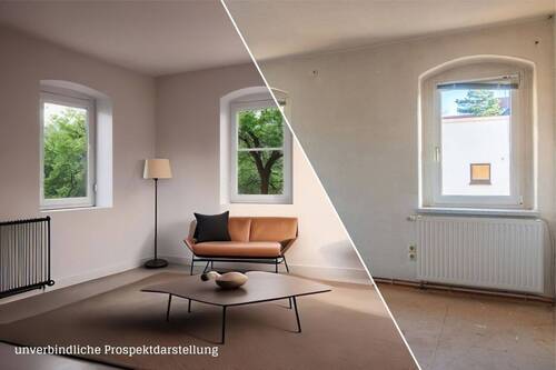 Vorhernachher1 - 1 Zimmer Doppelhaushälfte zum Kaufen in Limbach-Oberfrohna
