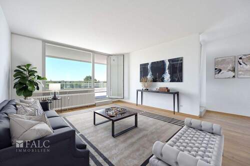 Wohnzimmer - 4 Zimmer Etagenwohnung zum Kaufen in München