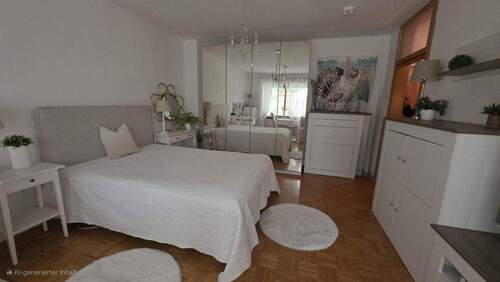Schlafbereich - 1 Zimmer Terrassenwohnung in Landshut