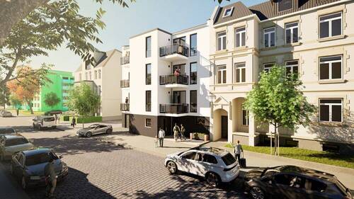 Straßenansicht Gebäude (Visualisierung) - 