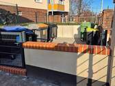 Neu errichteter Mülltonnenstandort - 