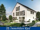 Hausansicht - Neubau einer DHH mit Keller in südlicher Ausrichtung in ruhiger Toplage in Bogenhausen-Denning