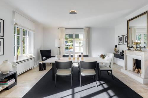 Essbereich mit offenem Kamin - 