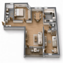 Grundriss WE 8 3D - 