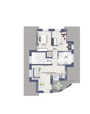  3 Zimmer Wohnung DG - 