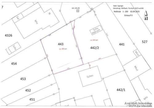 Lageplan-443 markiert - 