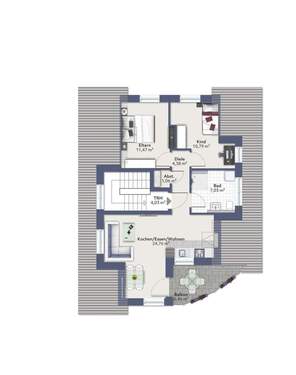  3 Zimmer Wohnung DG - 