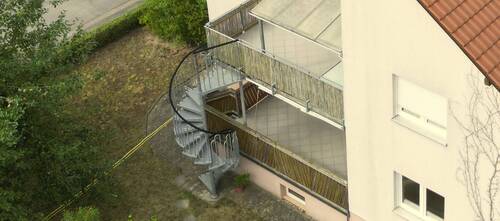 4. OG-Wendeltreppe vom Balkon.jpg - Mehrfamilienhaus, Wohnhaus mit 260,00 m² in Sand a.Main zum Kaufen