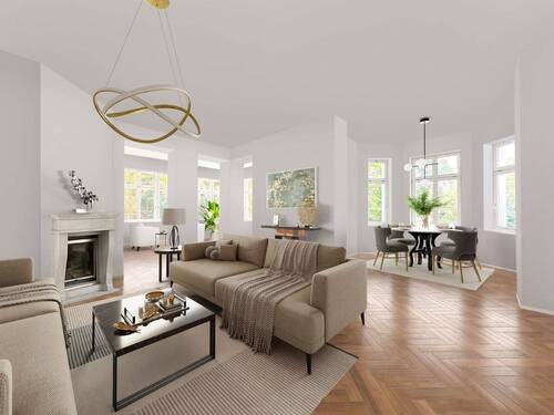 Möblierungsbeispiel - Etagenwohnung mit 181,90 m² in Leipzig zum Kaufen