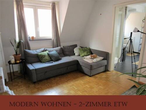  Wohnzimmer - Wohnen mit Charme - Modern sanierte 2-Zimmer Wohnung direkt in Dinkelsbühl