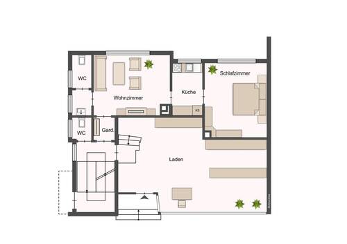 EG Gewerbe Wohnen - 