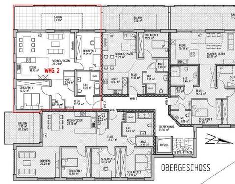 OG-WHG 2 - Energieeffiziente 3-Zimmer-Obergeschosswohnung mit Balkon