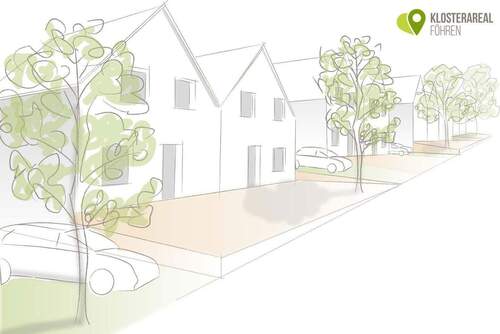 Konzeptskizze, Norden - Projektiertes Baugrundstück am Meulenwald auf dem Klosterareal Föhren