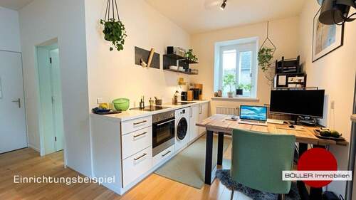 Einbauküche - Etagenwohnung mit 33,00 m&sup2; in Nürnberg zur Miete