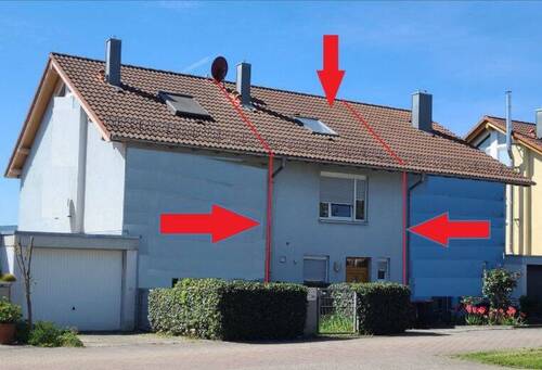 Außenansicht Straße - 5 Zimmer Reihenmittelhaus zum Kaufen in Pforzheim