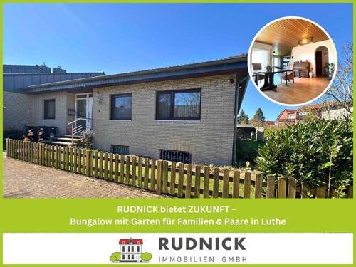 Titel LB-11360 - RUDNICK bietet ZUKUNFT - Bungalow mit Garten für Familien & Paare in Luthe
