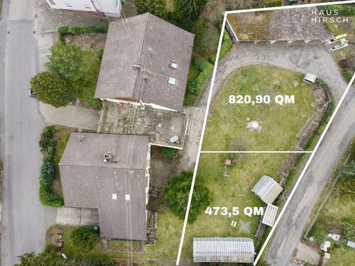 Grundstück oben - Grundstück mit einer Fläche von 821 m²