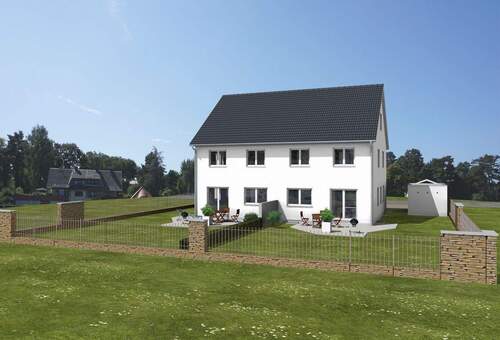 DH Janic 38 Feucht Straße hinten 12.02.26_3D.jpg - Doppelhaushälften Neubau in Feucht in Waldrandlage mit Grundstück