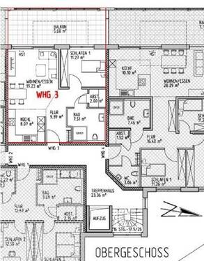 OG-WHG 3 - Energieeffiziente 2-Zimmer-Obergeschosswohnung mit Balkon