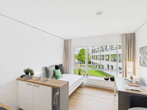 Wohnbereich - 1 Zimmer Etagenwohnung zur Miete in Frankfurt am Main